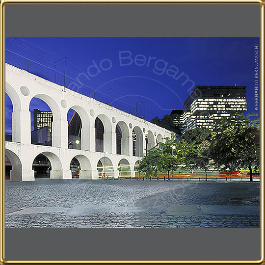 Arcos da Lapa and Petrobras building in Rio de Janeiro