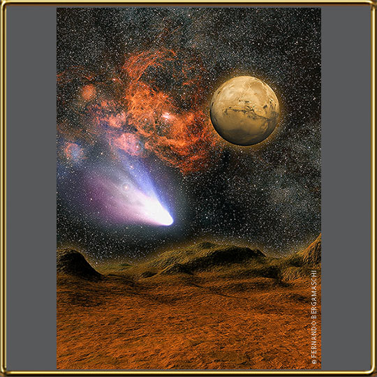 planeta Marte, nebulosa Escorpião