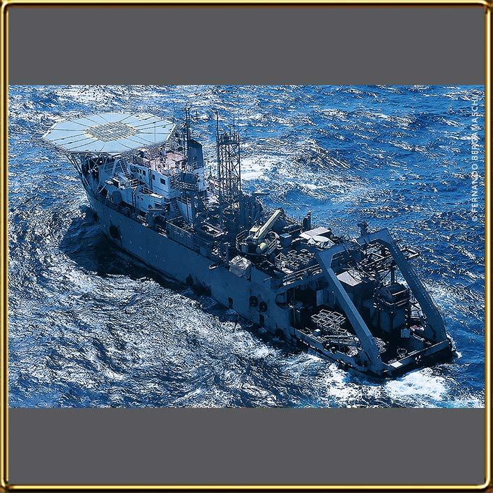 Aerial photo of DSV ship