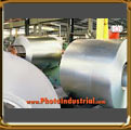 Large reels of steel sheet