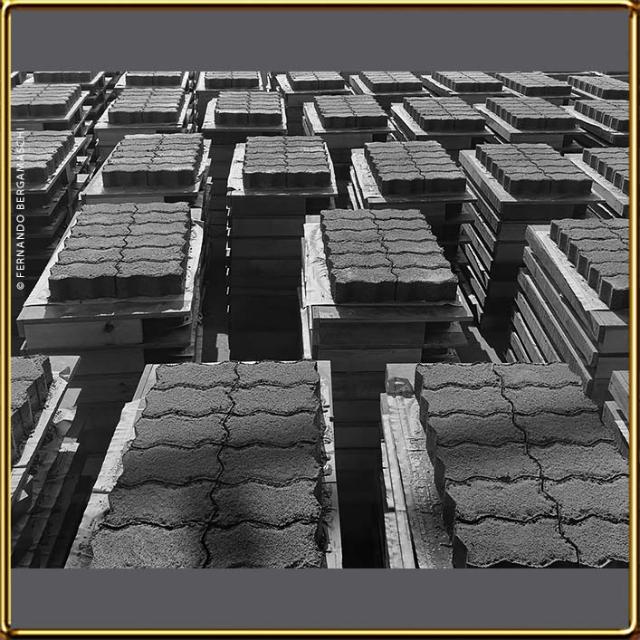 manufacturing of Uni-Stein concrete blocks